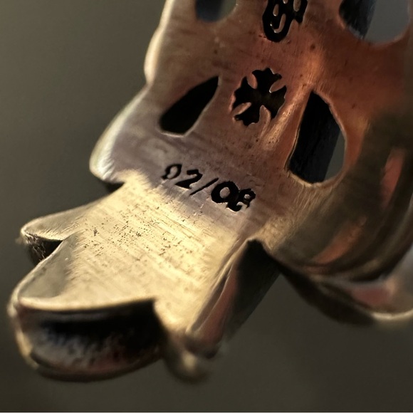 Chrome Hearts Silver Double Floral Ring Size 5 - Picture 9 of 9